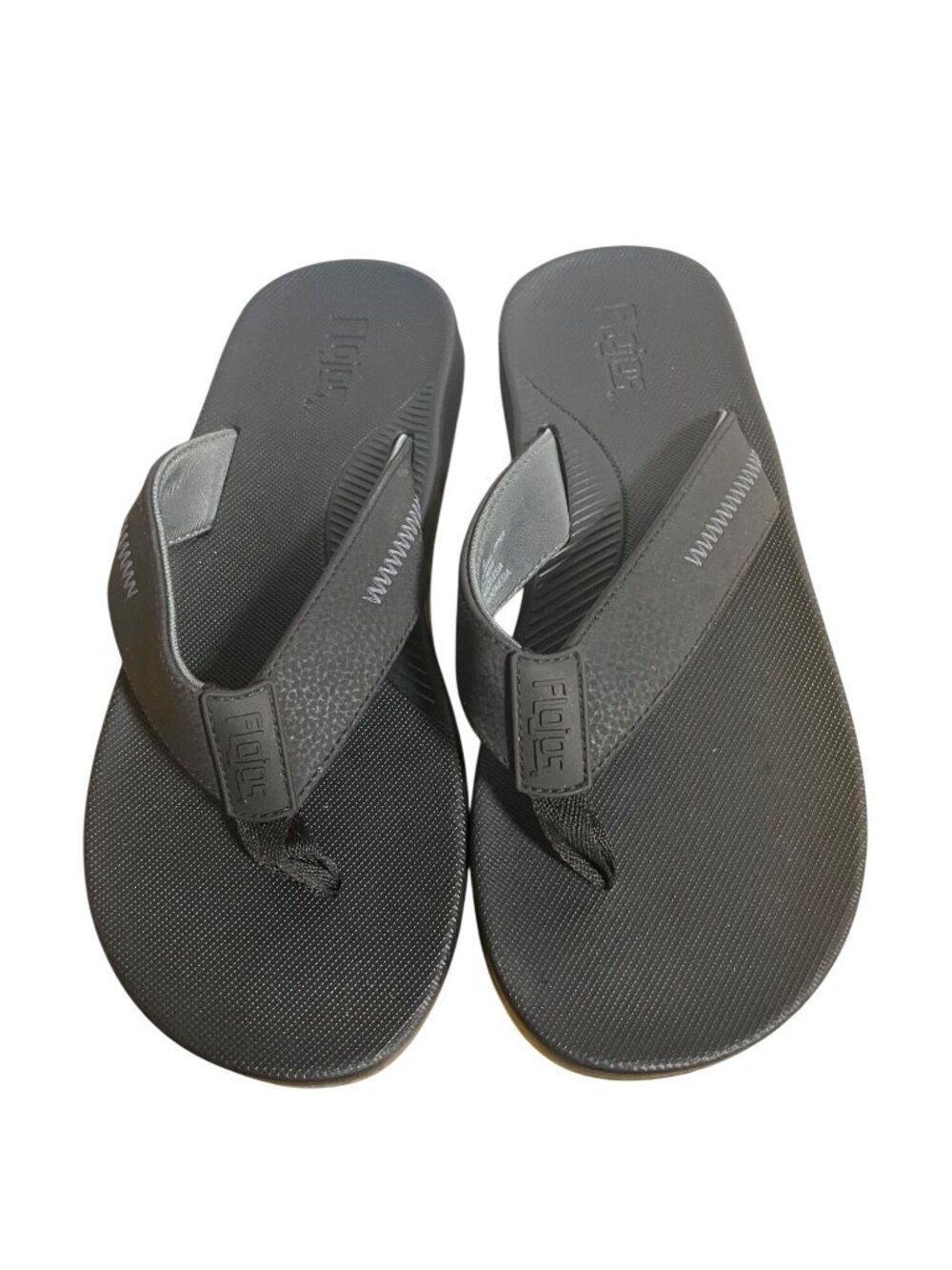 Flojos Mens Black Flip Flops Comfort Sandals Size 10 Durable Lightweight Casual